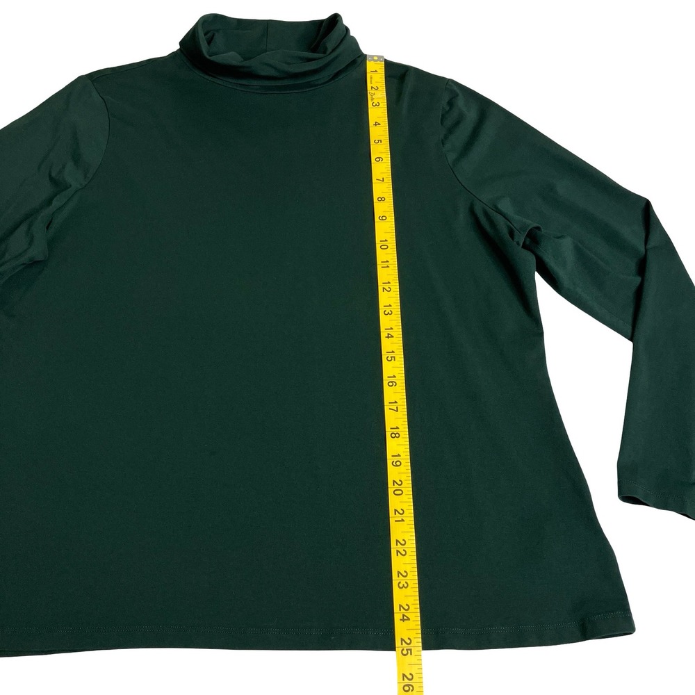 Old Navy Turtleneck Top Womens XXL Slim Fit Green Long Sleeve Layering Stretch - Picture 9 of 12